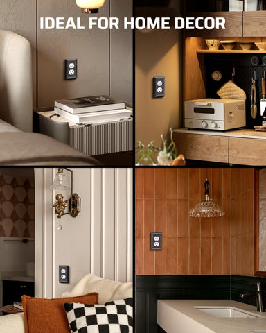 DEWENWILS wall plate with screws included for quick install