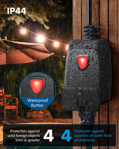 DEWENWILS weatherproof shell protects the dimmer in sun and rain.
