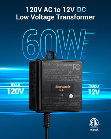 DEWENWILS weatherproof housing demonstrates durability for outdoor low voltage lights.