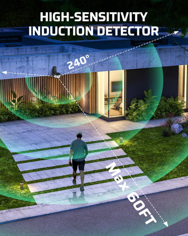 DEWENWILS weatherproof sensor withstands rain, snow, and dust for reliable lighting.