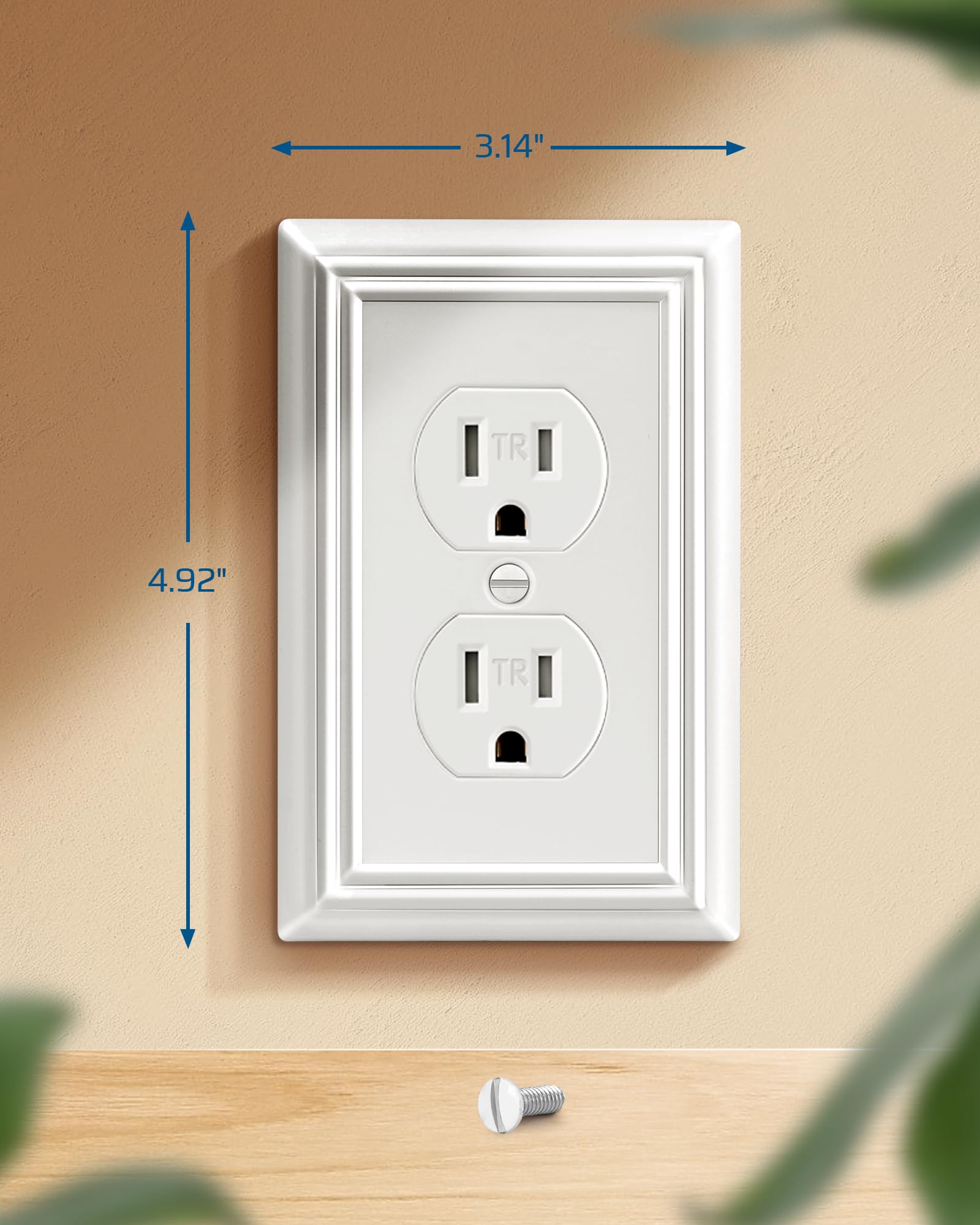 DEWENWILS white GFCI-outlet cover adds cohesive look to protected outlets.