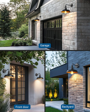 DEWENWILS wide-application lighting for entrances, garages, porches and patios.