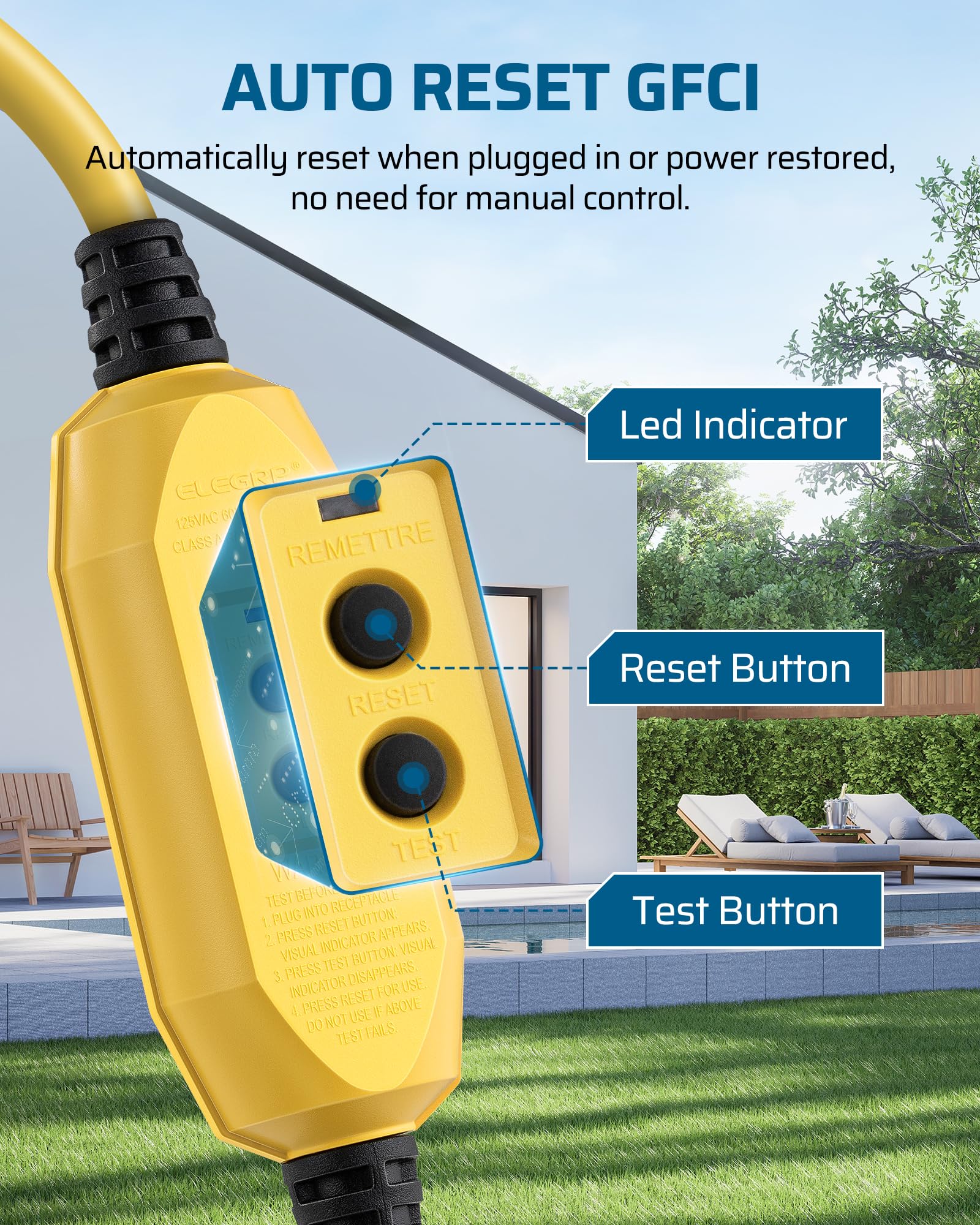 DEWENWILS design offers wide outlet spacing for large adapters.