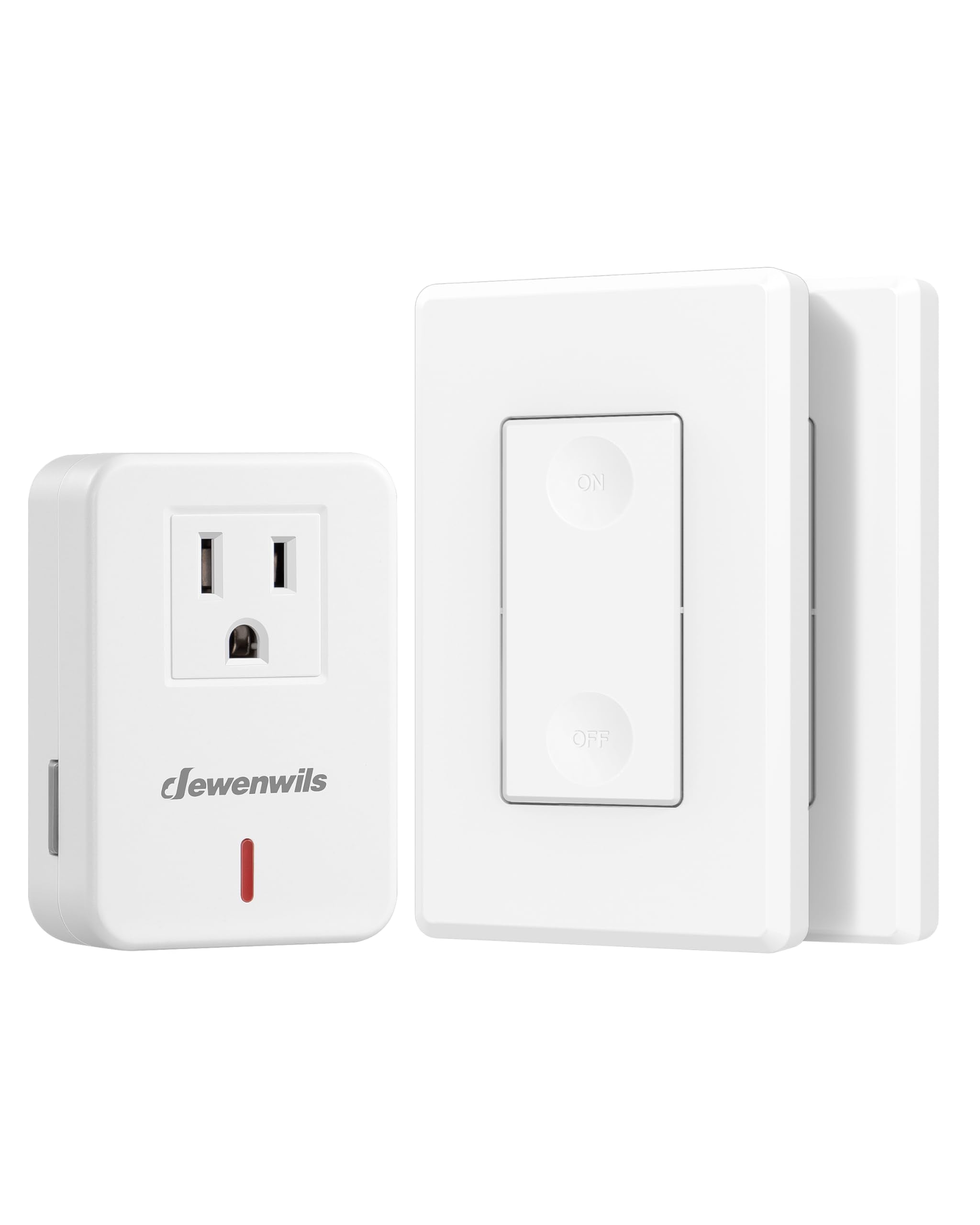 DEWENWILS wireless remote wall switch controls a lamp from across the room