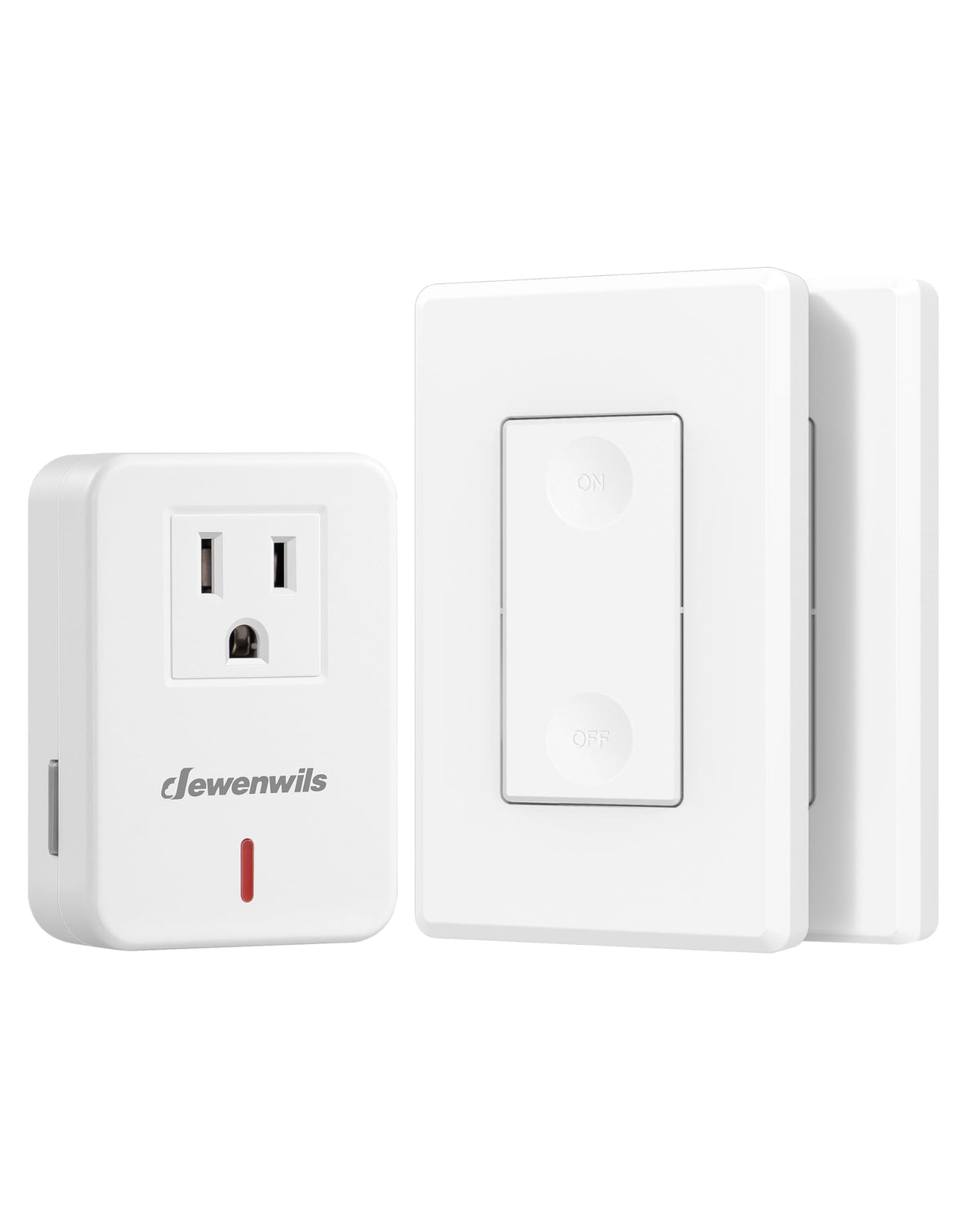 DEWENWILS wireless remote wall switch controls a lamp from across the room