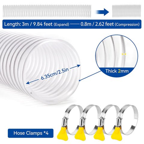 Dewhush four clamps for secure dust hose connections