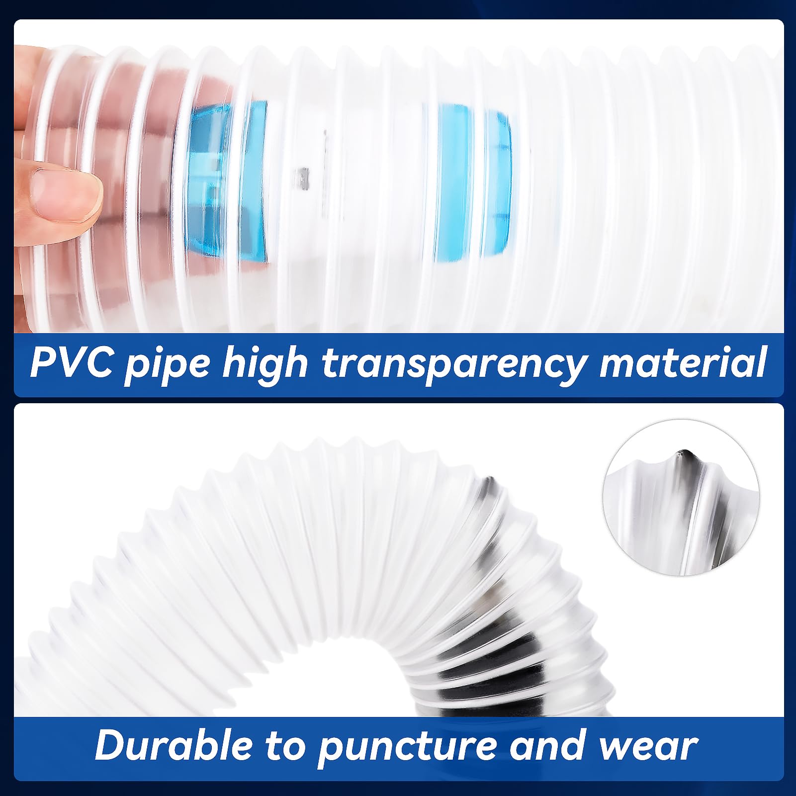 Dewhush flexible dust hose easily bends around machines