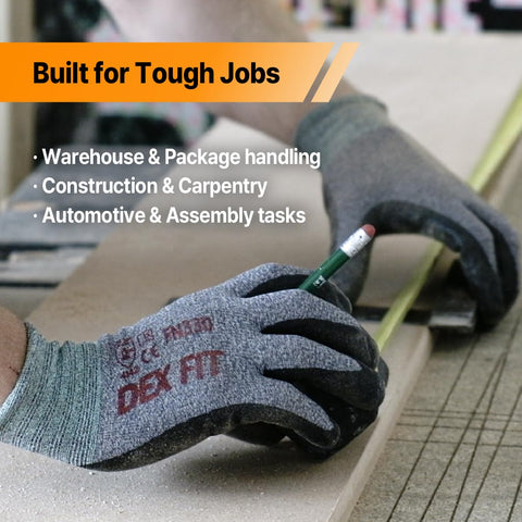 DEX FIT FN330-3D breathable nitrile coating supports all-day wear.