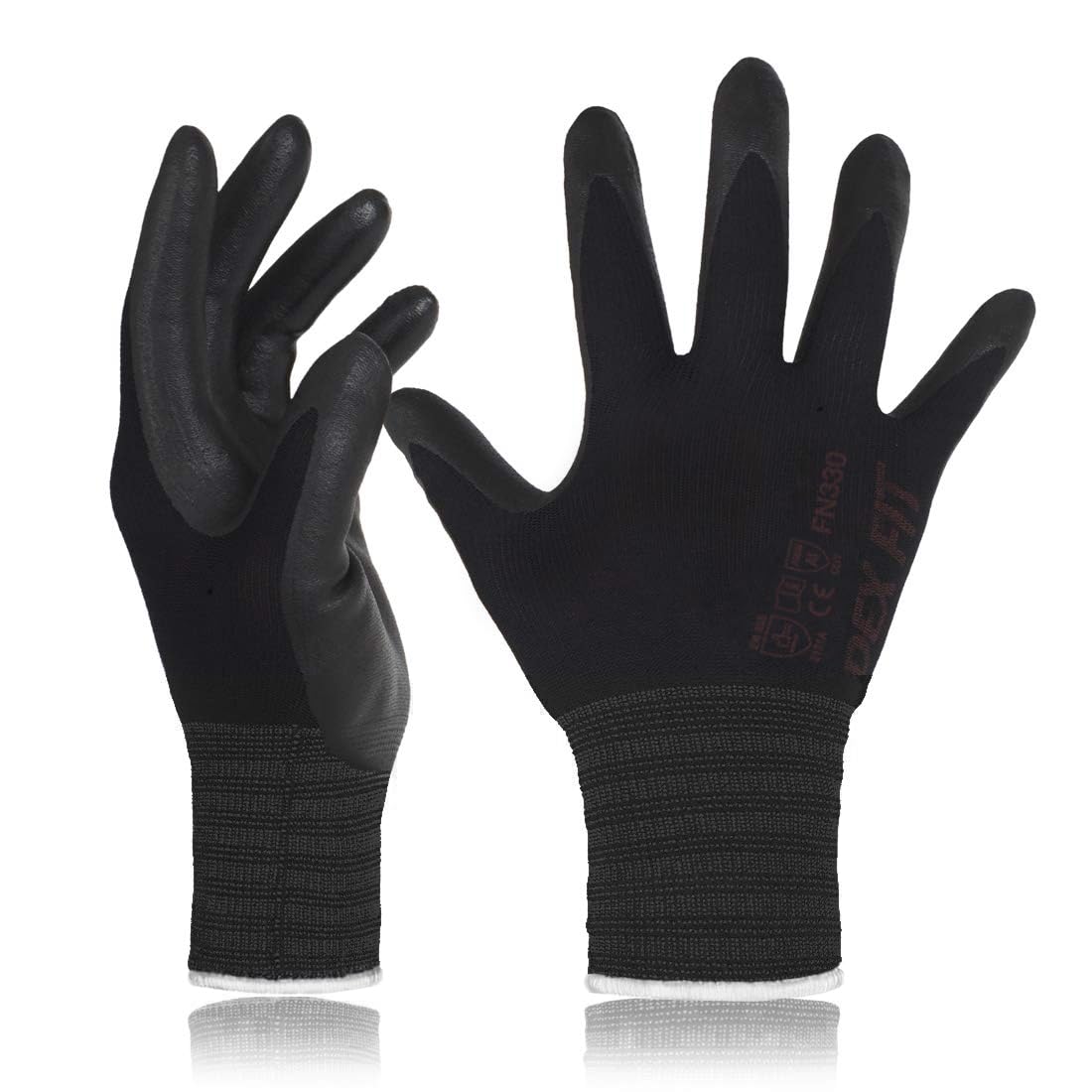 DEX FIT FN330 3D Comfort Fit glove offers flexible all-day wear.