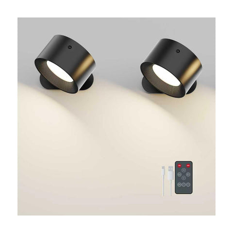 Deyagoo 2-pack remote LED wall sconce for cordless lighting