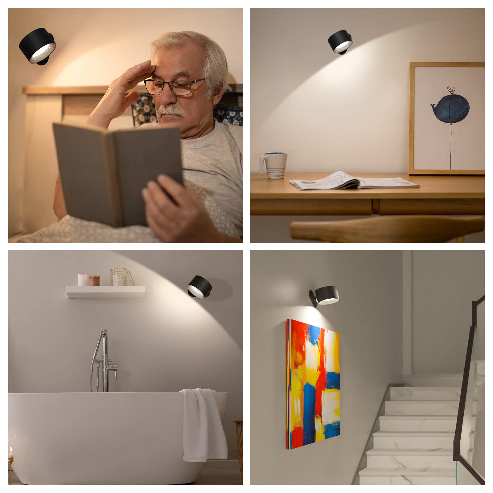 Deyagoo bedside reading light for comfortable nighttime reading