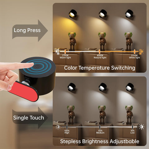 Deyagoo rechargeable wall lamp with USB-C port for quick charging