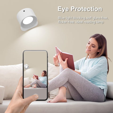 Rechargeable wall light by Deyagoo with USB-C charging for quick power