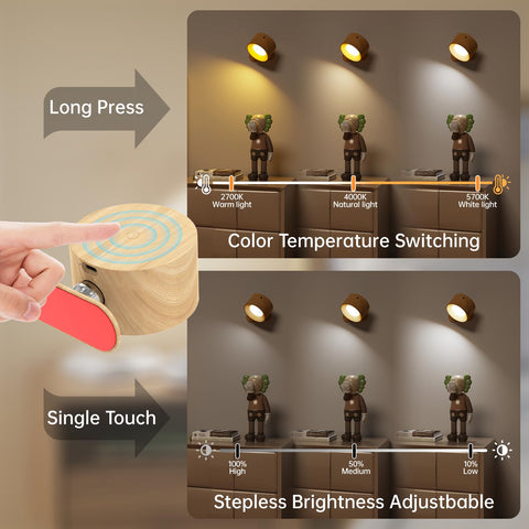 Deyagoo wall sconce with 360° rotating magnetic head for flexible lighting