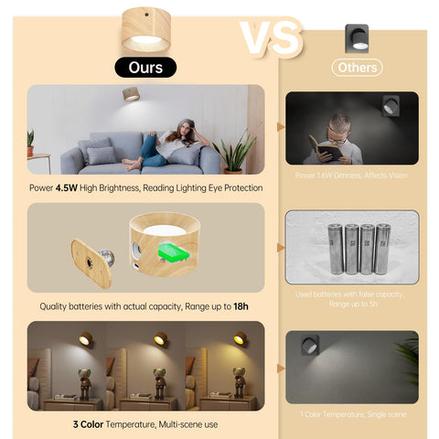 Deyagoo wall sconce removable light for flashlight or emergencies