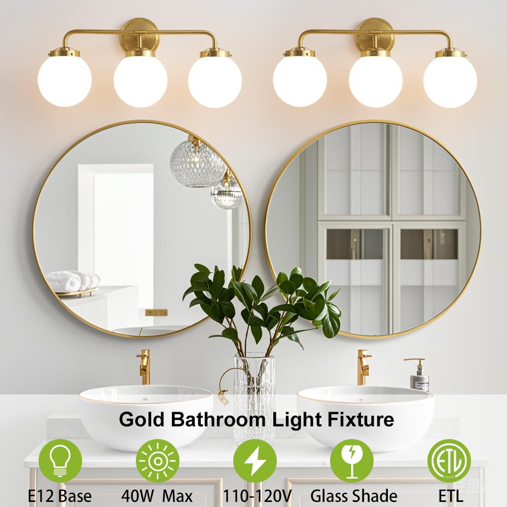 Deyidn vanity light installation view with easy wiring