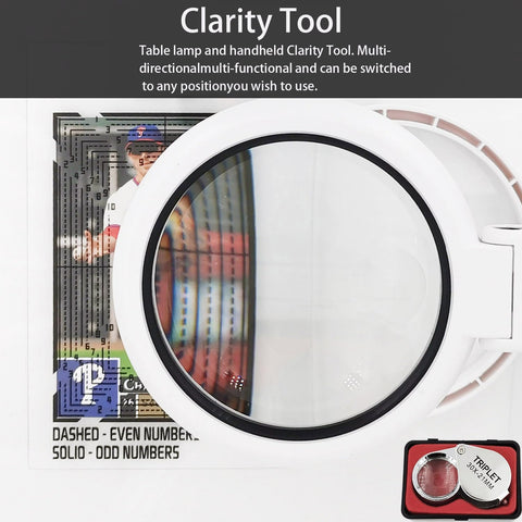 Deyimmei Clarity Tool with LED held for clear, side-by-side comparisons.