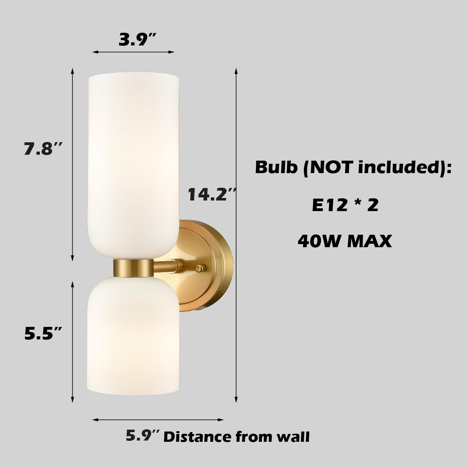 DEYNITE gold wall sconce back plate adds premium detail to interiors.