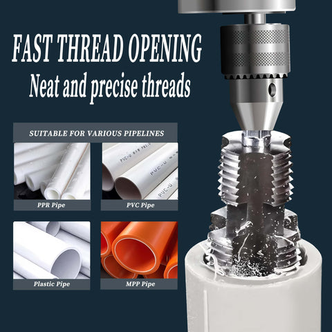 DEZAUP 1/2-inch die enabling tight, standard threads for fittings.