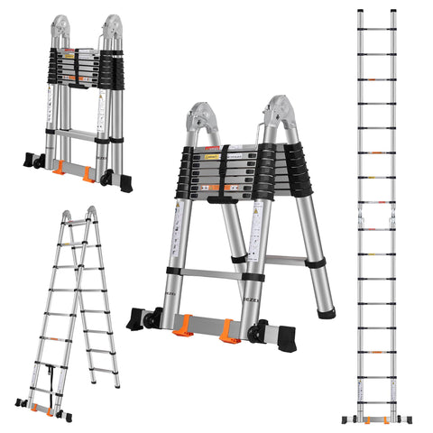 DEZEX A Frame ladder fully extended for high reach tasks with stability