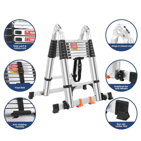 DEZEX ladder featuring movable wheels for easy repositioning