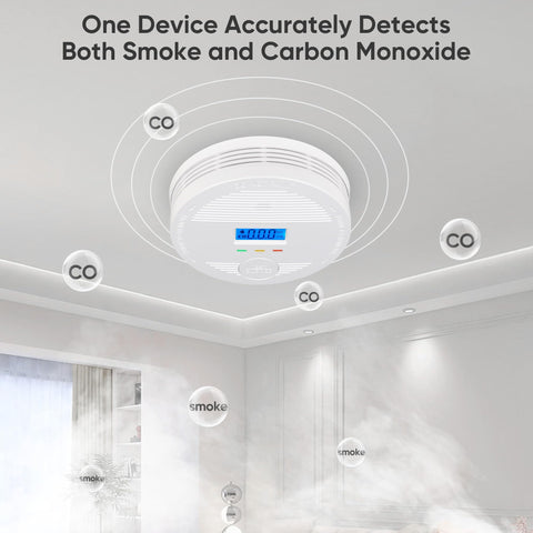 DFGJLVF dual smoke and CO sensors graphic highlights detection