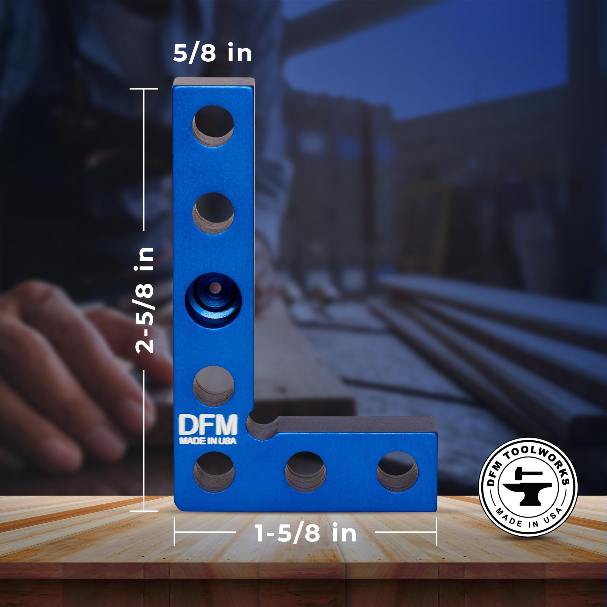 DFM Tool Works center marking hole 0.34 inch for visible center marks