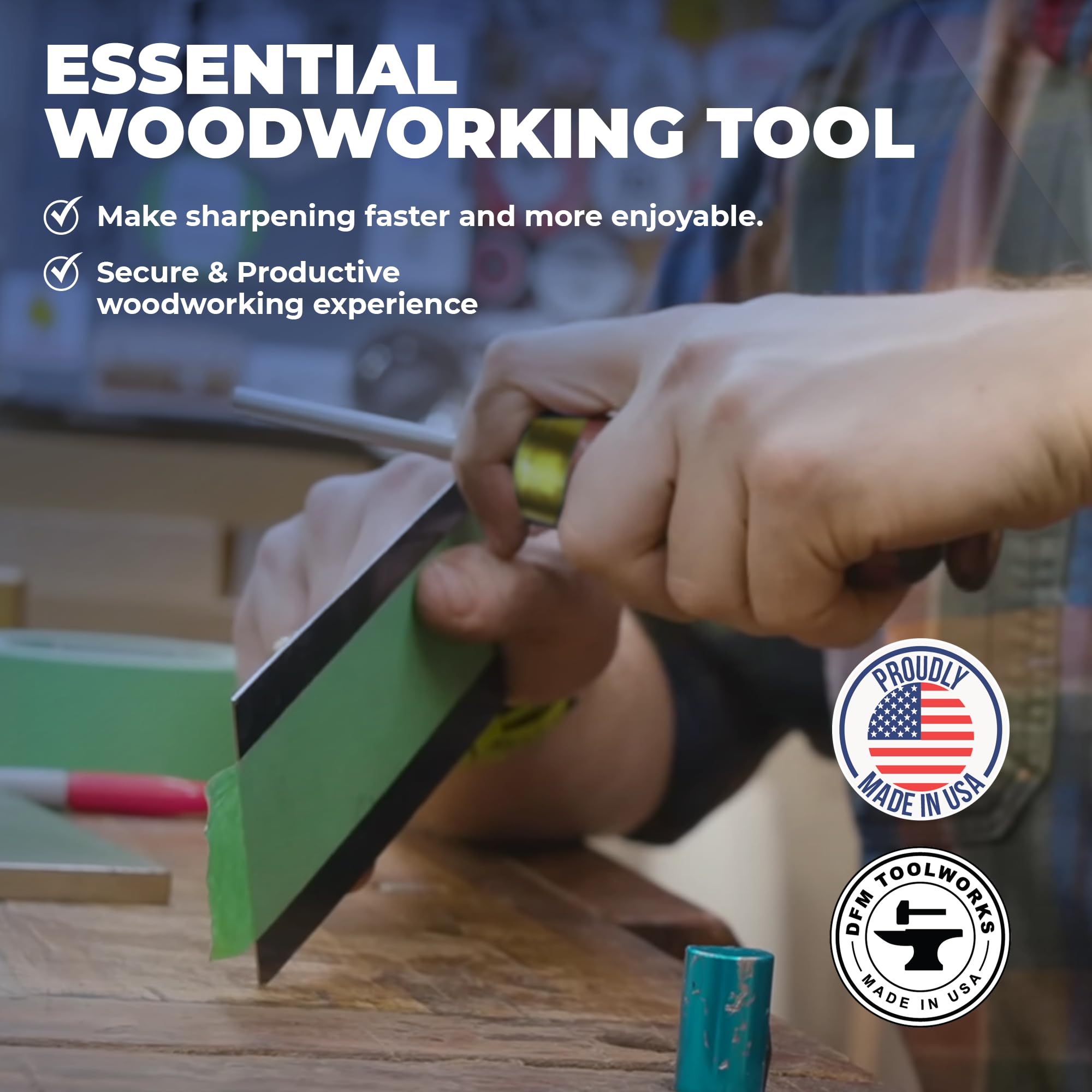 DFM Tool Works in-use-burnishing enables smoother wood finishing and refined edges.
