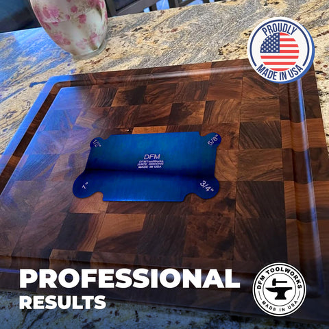 DFM Tool Works precision woodworking scraper card for cabinet finishing
