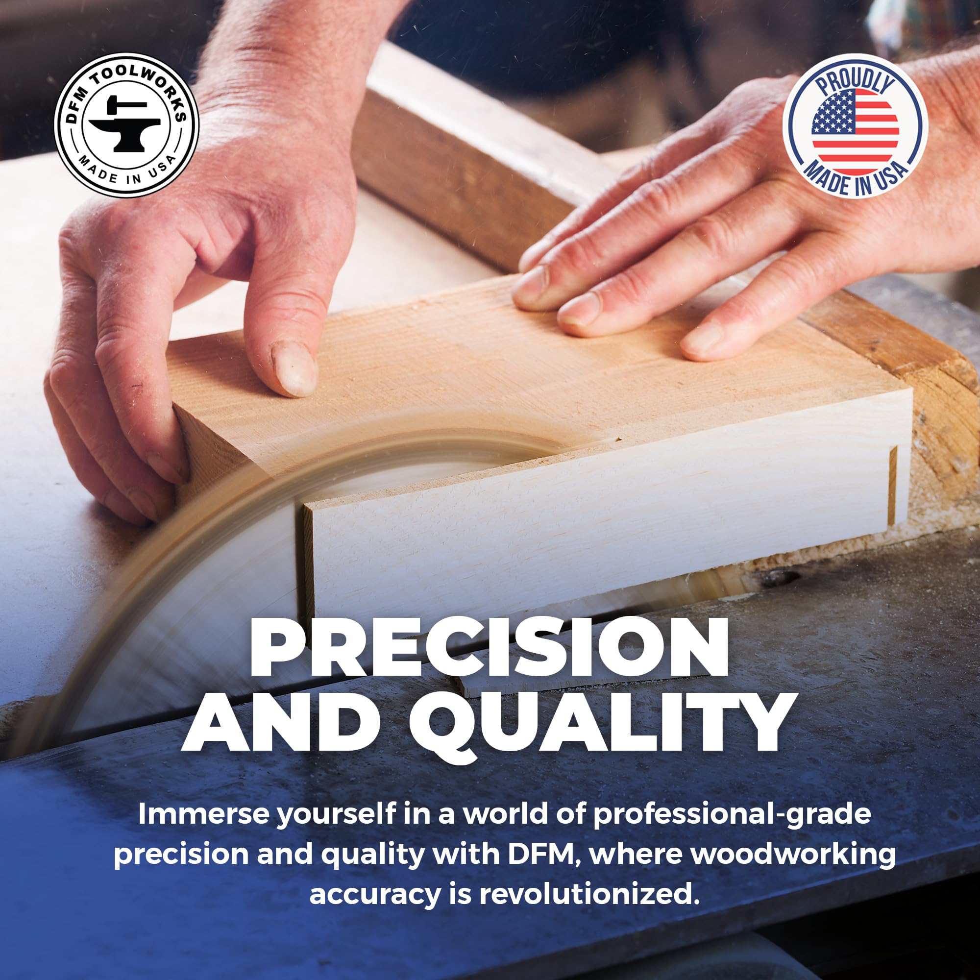 Durable aluminum construction of DFM Tool Works gauge resists wear.