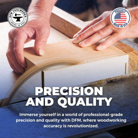 Durable aluminum construction of DFM Tool Works gauge resists wear.