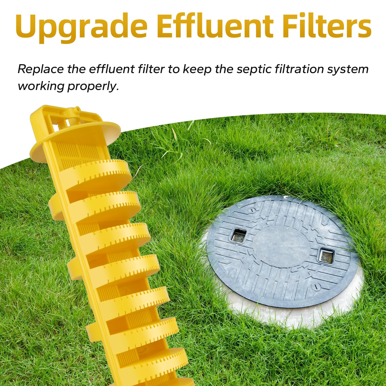 DFNIDY installation friendly setup shown for straightforward septic filter replacement