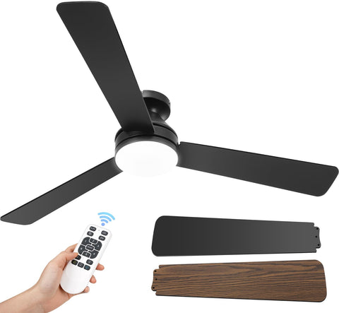 Dgguo 52-inch ceiling fan with remote and light, ideal for bedroom cooling.