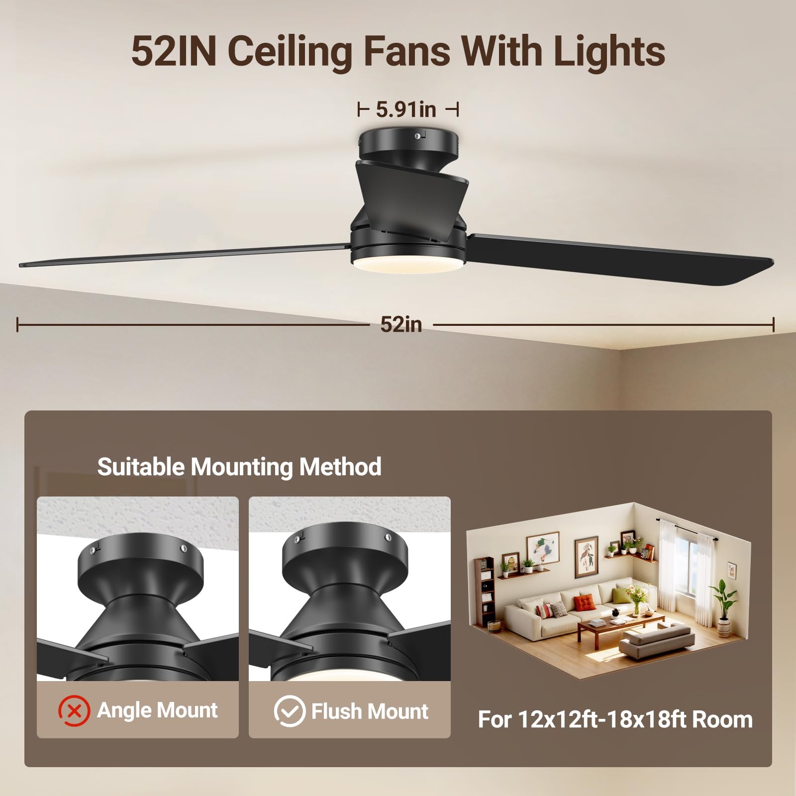 Dgguo reversible DC motor ceiling fan enables summer cooling and winter air circulation.