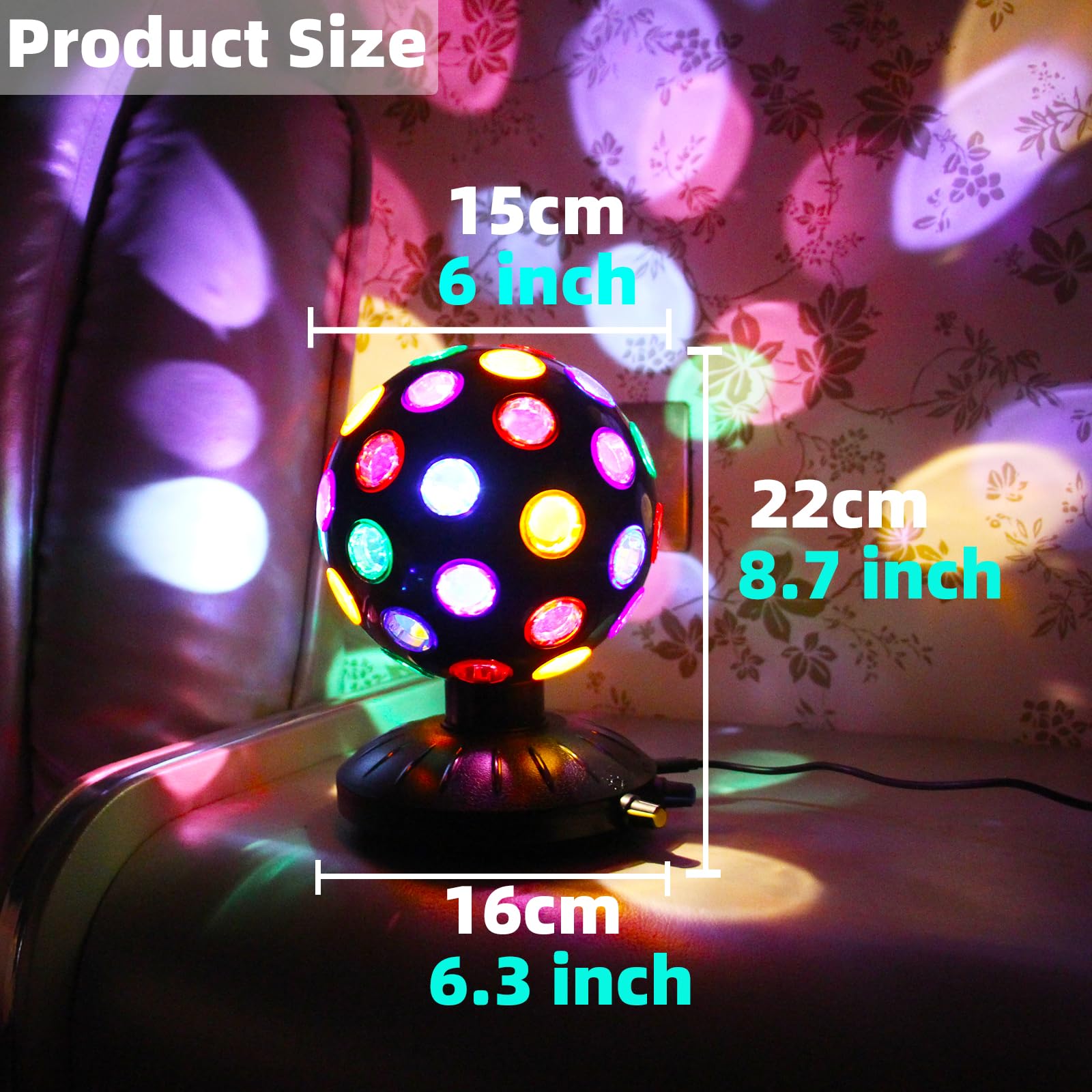 DGLIANYA rotating disco ball delivers adjustable speed for intimate gatherings and crowds.