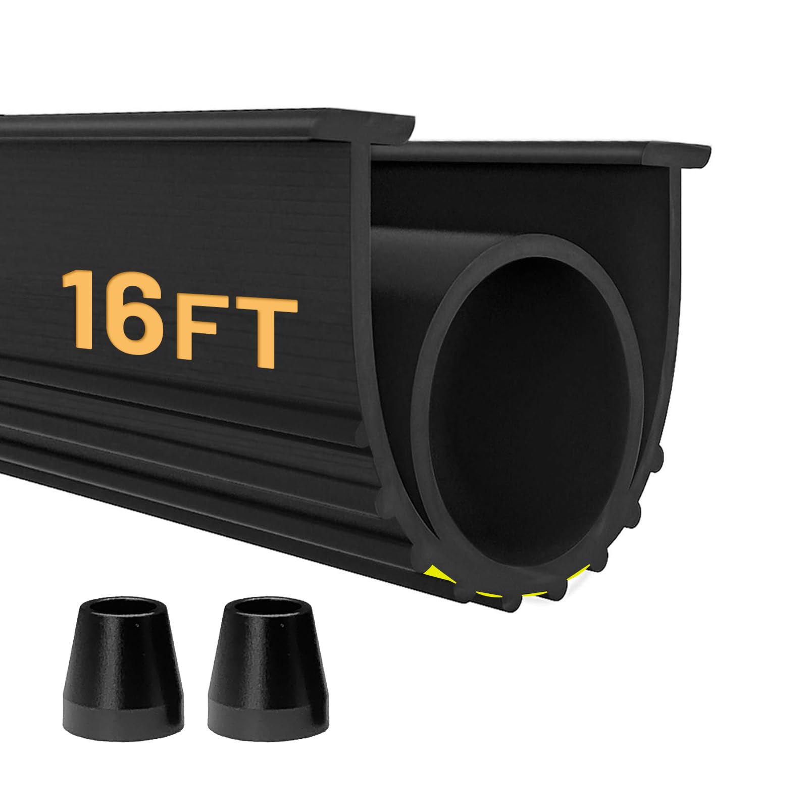 DGSL 16ft bottom rubber garage door seal cushions and blocks drafts.