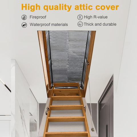 DGSL Attic Door Insulation features zipper access for easy installation.