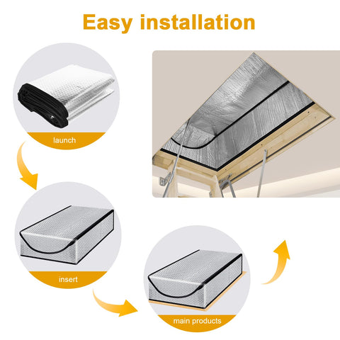 DGSL Attic Stairway Insulation Cover reflects radiant heat for year-round comfort.