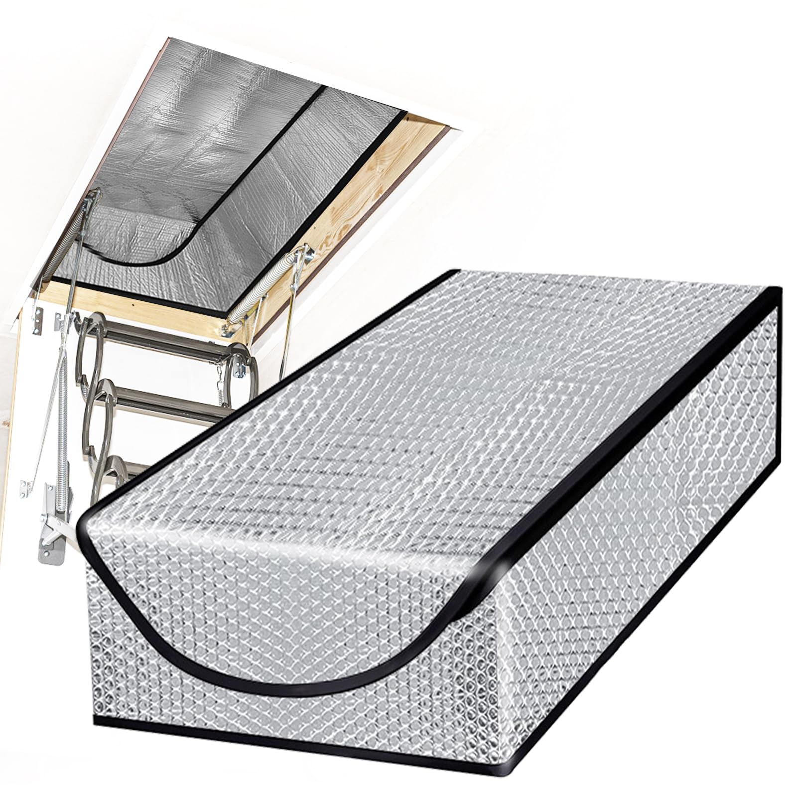 DGSL Attic Stairway Insulation Cover with zipper access enables easy entry for maintenance.