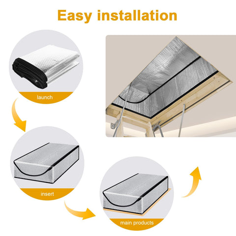 DGSL Easy-install design with zipper access for quick attic setup.