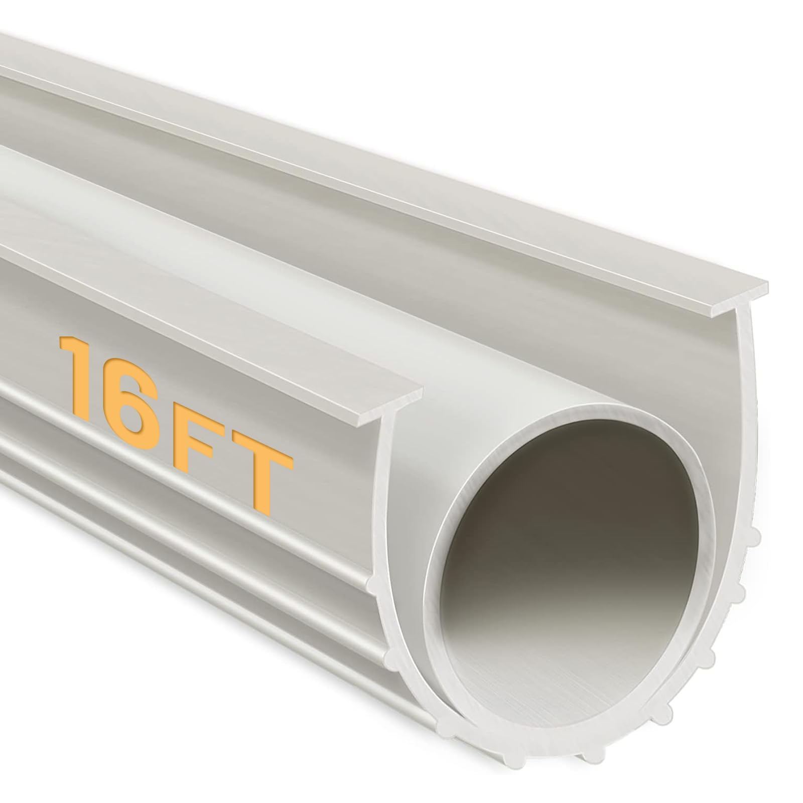 DGSL garage door seal bottom rubber weatherstripping kit in white for airtight protection.