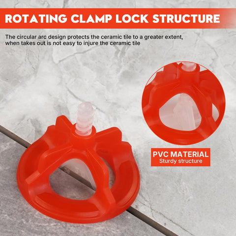 DGSL rotating clamp lock stabilizes tile alignment during setting