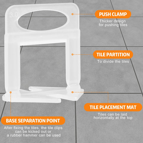 DGSL tile leveling clip packaging shows a 2000-piece set