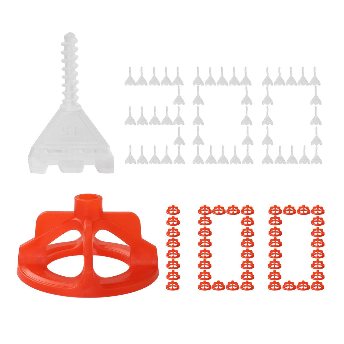 DGSL tile leveling clip maintains straight edges for precise spacing during tiling