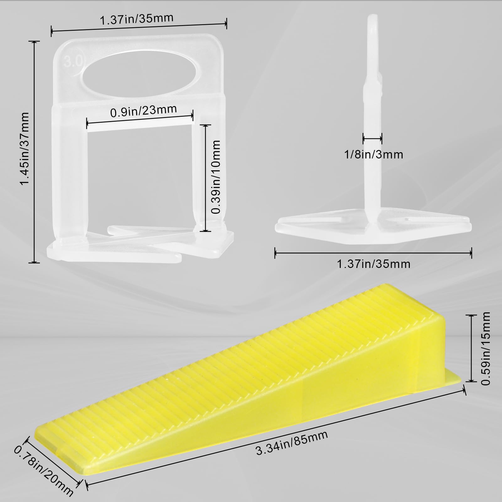 DGSL reusable wedge maintaining straight tile joints