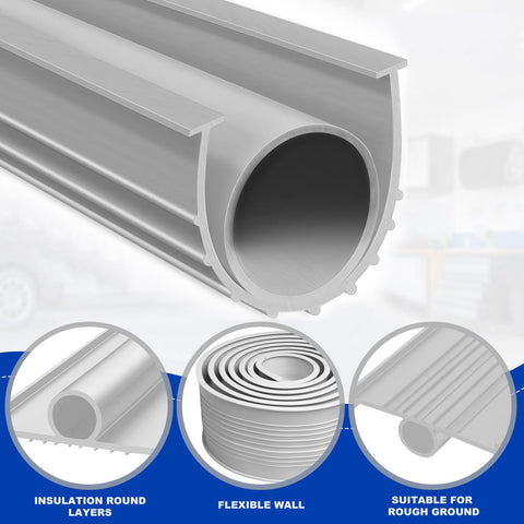 DGSL weatherstripping with T-channel ends fits universal doors.