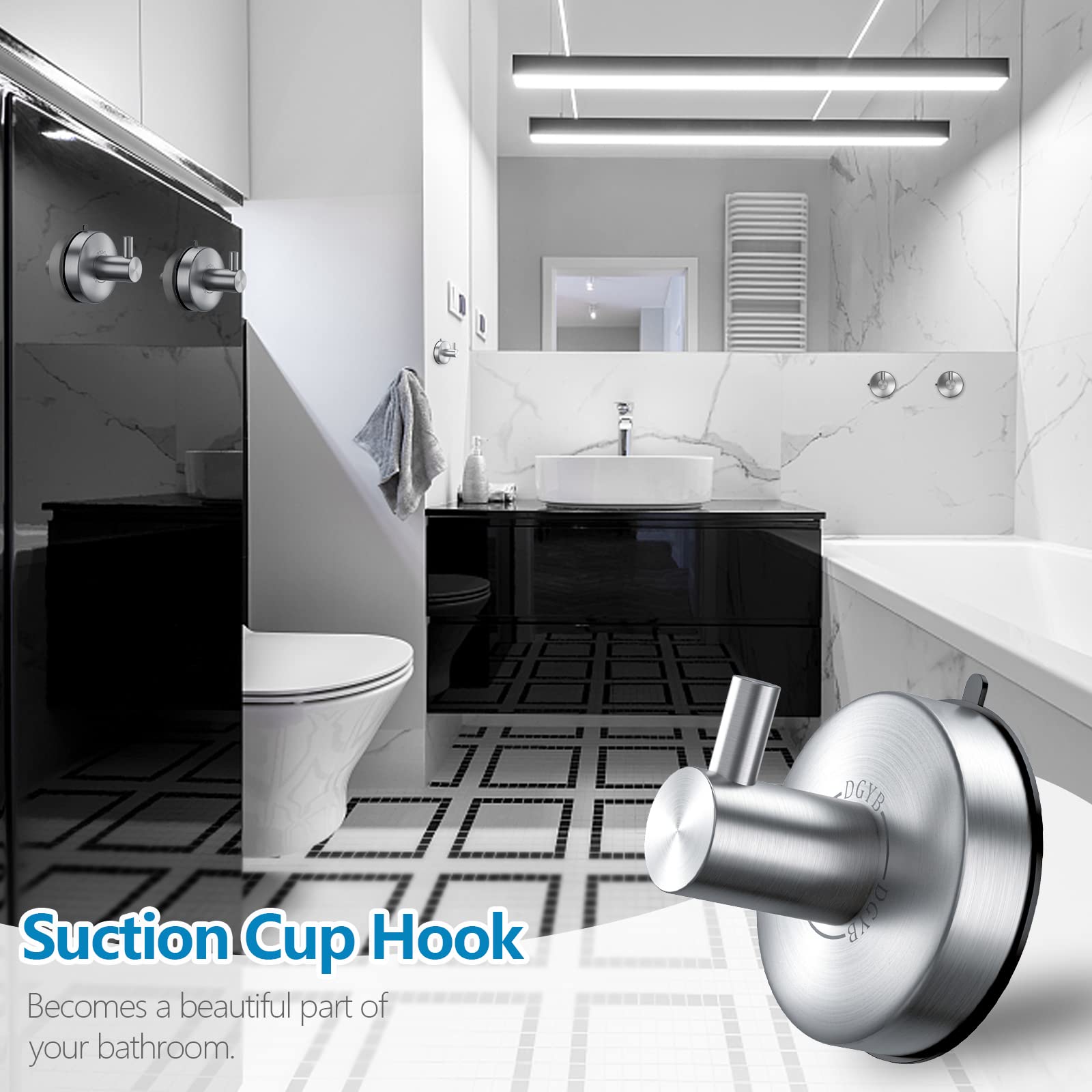 DGYB easy install suction cup hook for shower walls.