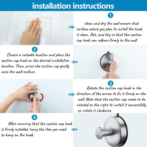 DGYB hooks on glass or smooth surfaces ideal for bathroom organization