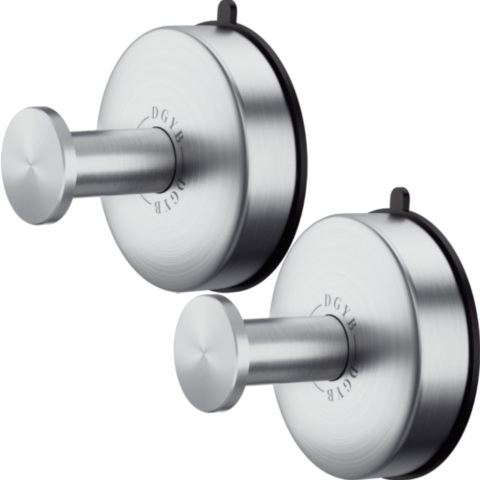 DGYB suction cup hooks on shower glass showing two-pack convenience for towels