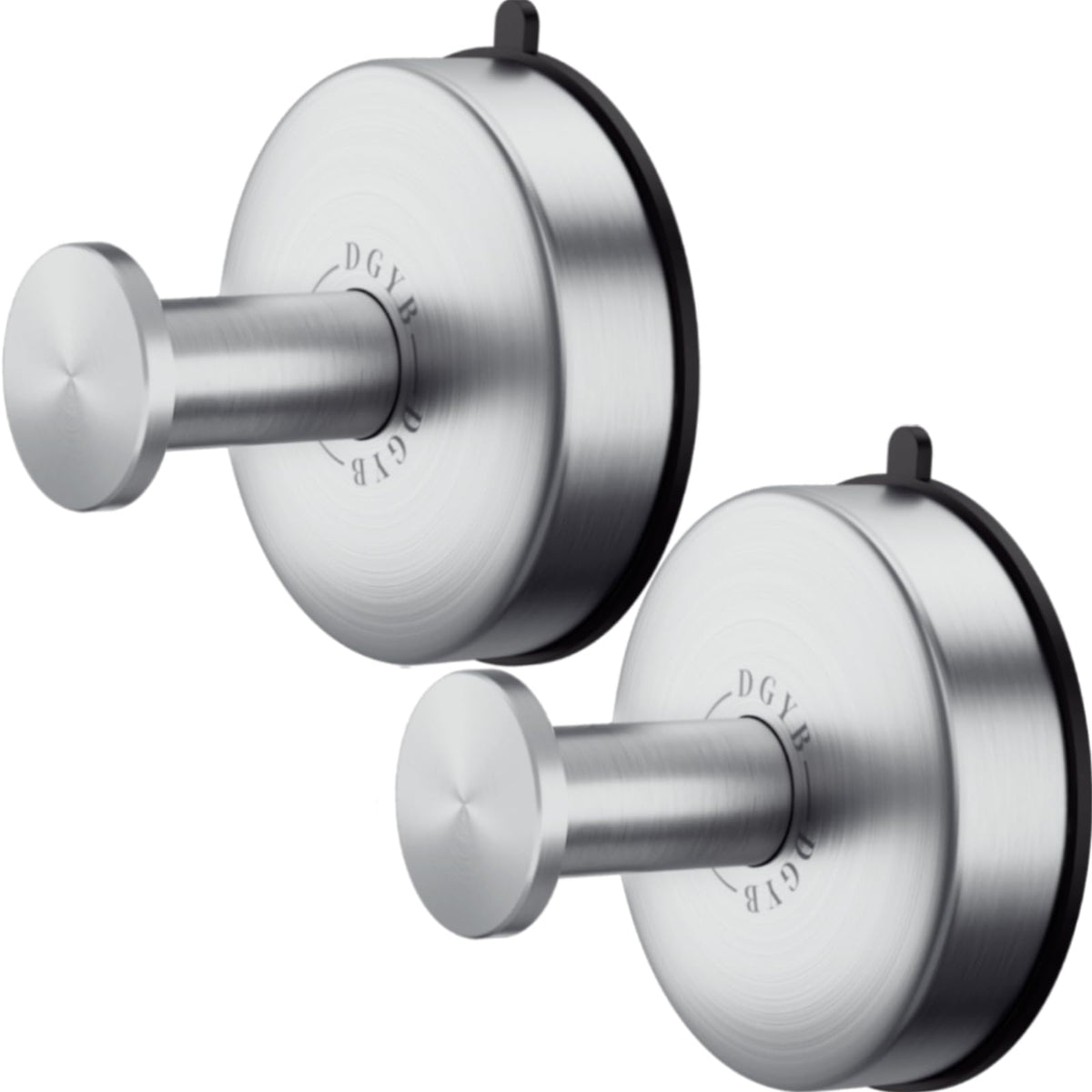 DGYB suction cup hooks on shower glass showing two-pack convenience for towels